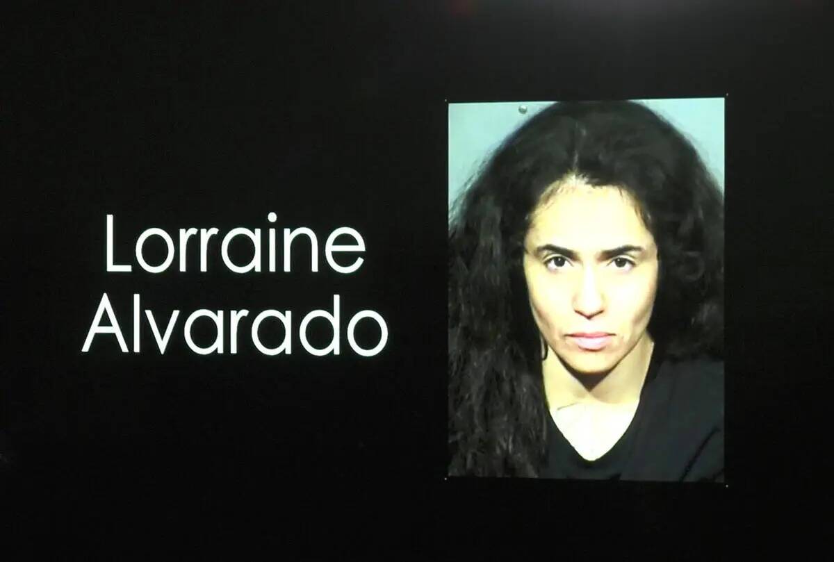 Una foto de Lorraine Alvarado, de 31 años, durante una rueda de prensa el lunes, 6 de marzo de ...