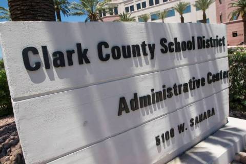 Edificio administrativo del Distrito Escolar del Condado de Clark (Las Vegas Review-Journal/Arc ...