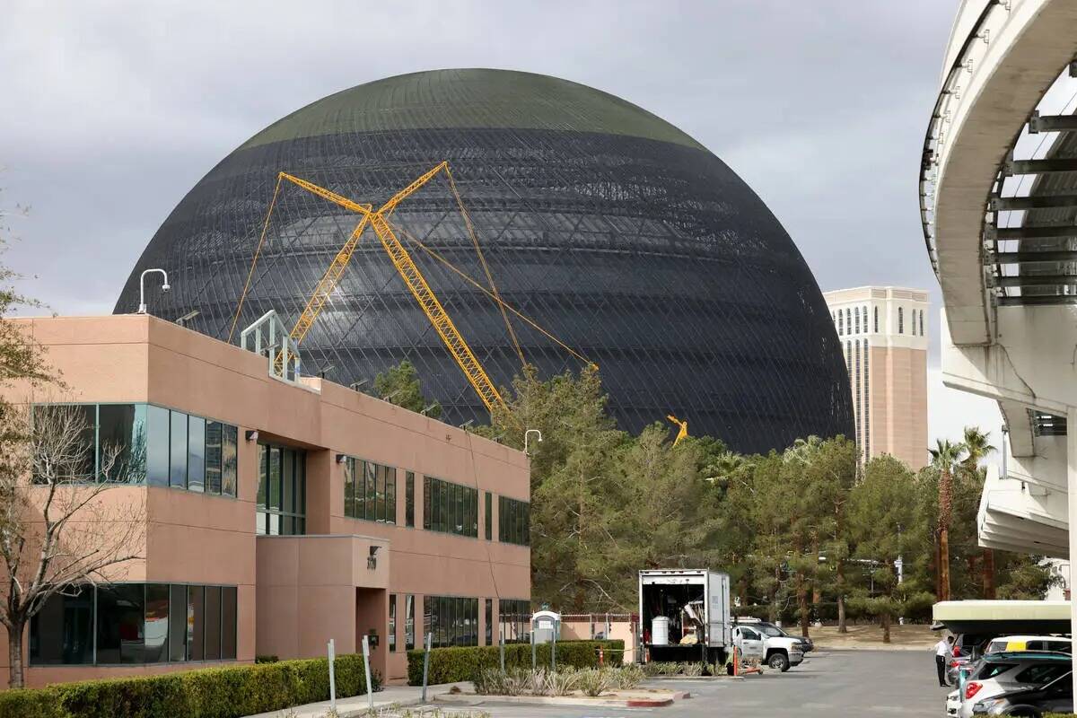MSG Sphere en The Venetian en construcción en Las Vegas el viernes 10 de marzo de 2023. Está ...