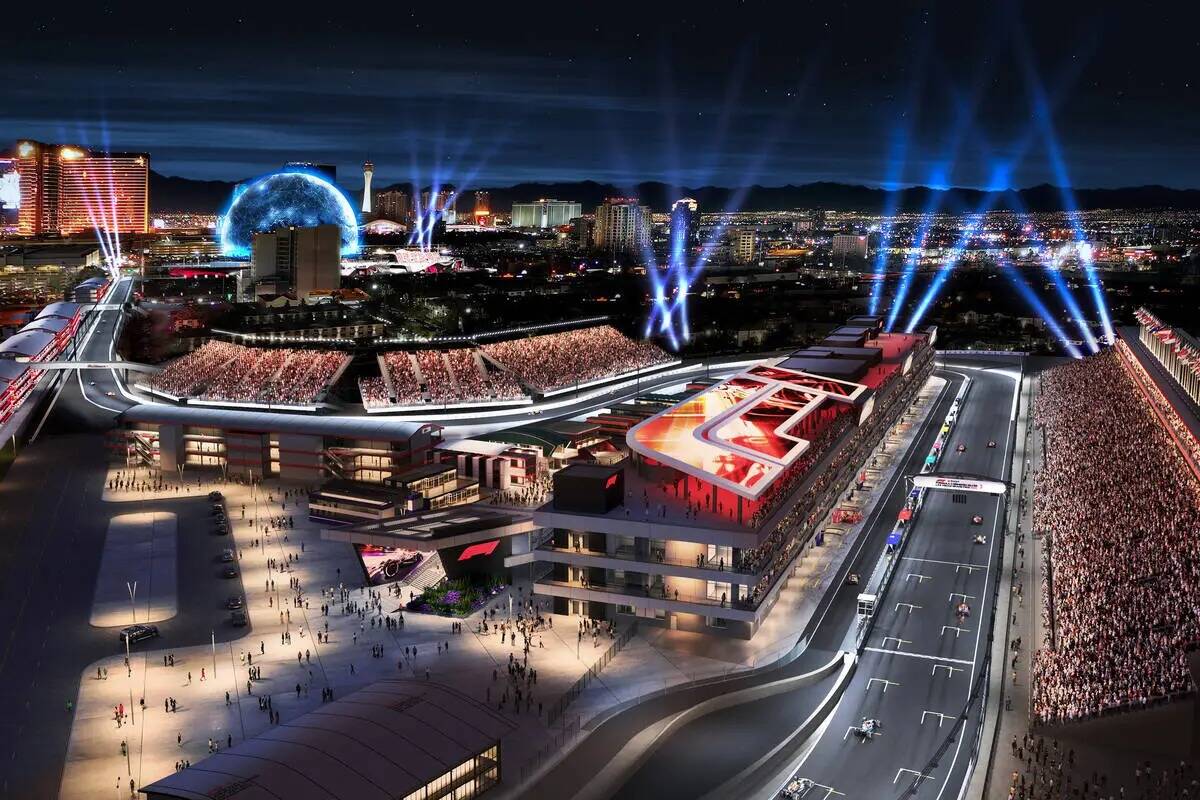 Una representación digital muestra el aspecto que tendrá la zona de paddock de Las Vegas Gran ...