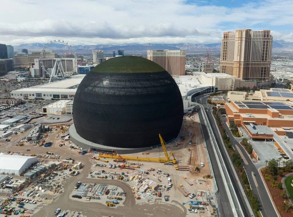 MSG Sphere en The Venetian se ve el lunes 20 de marzo de 2023, en Las Vegas. (Bizuayehu Tesfaye ...