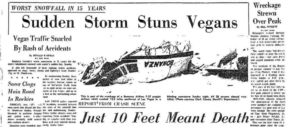 Recorte de periódico del Las Vegas Review-Journal publicado el 16 de noviembre de 1964. Aunque ...
