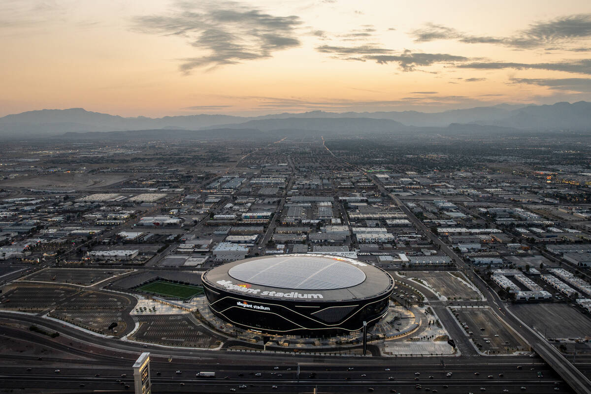Vista aérea del Allegiant Stadium en Las Vegas. [Foto AEG]