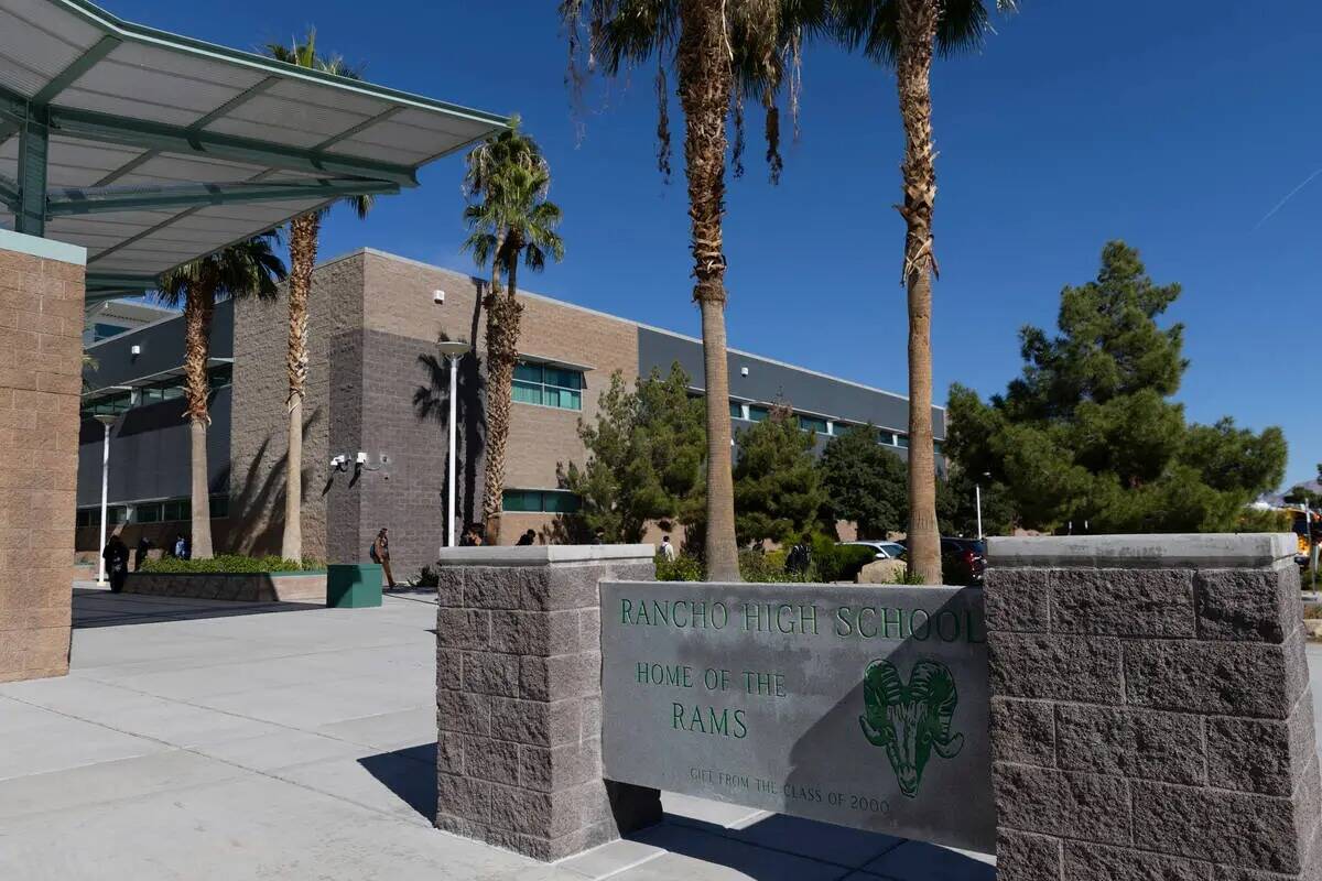 Rancho High School en Las Vegas, martes, 25 de octubre de 2022. (Erik Verduzco / Las Vegas Revi ...