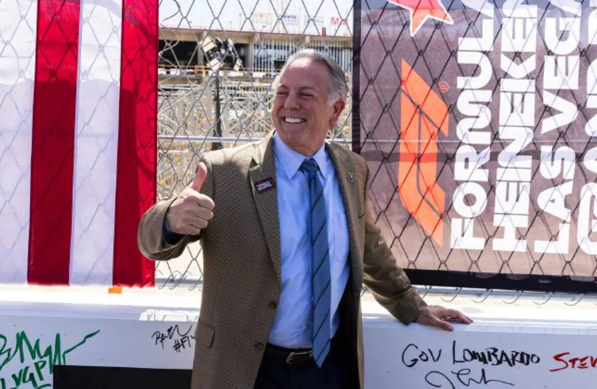 El gobernador Joe Lombardo, en abril de 2023 en Las Vegas. (Las Vegas Review-Journal)