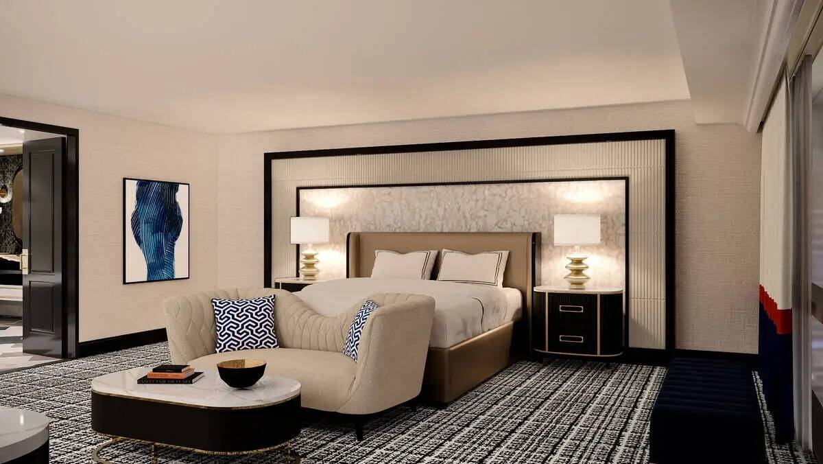 Interior de las nuevas suites de Versailles Tower de Paris Las Vegas. El resort ganará una tor ...