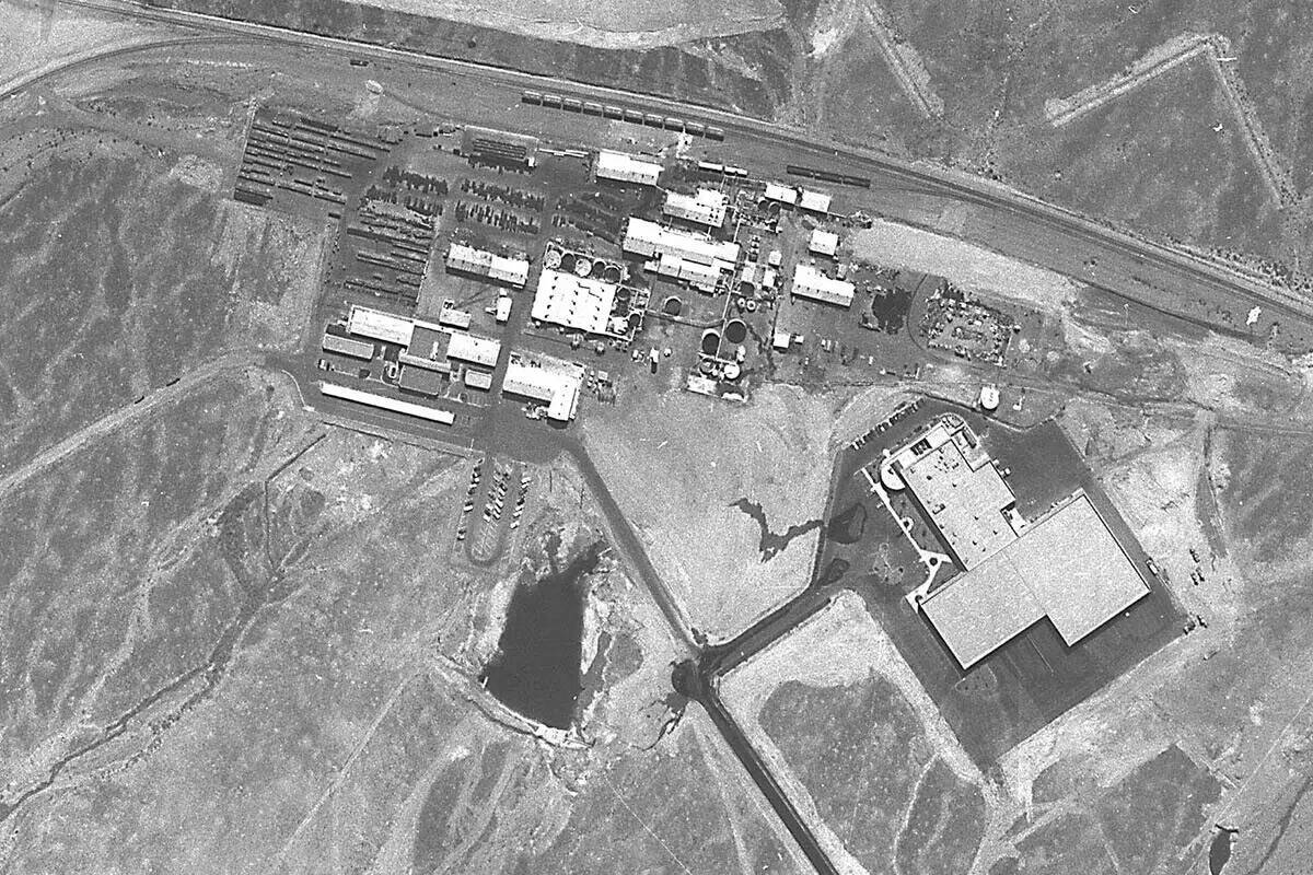 Foto aérea del sitio de PEPCON antes de las explosiones del 4 de mayo de 1988. (Las Vegas Revi ...