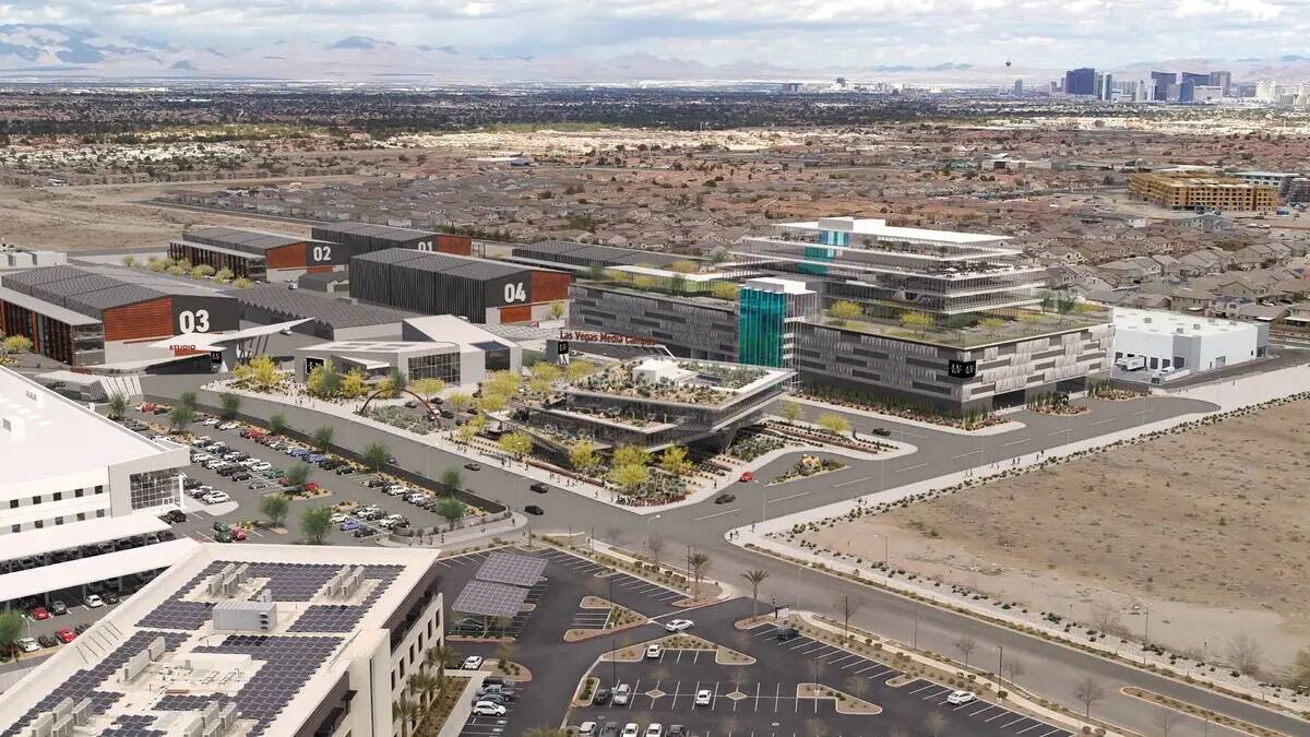 Representación aérea del proyecto Las Vegas Media Campus, ubicado en el Parque Tecnológico y ...