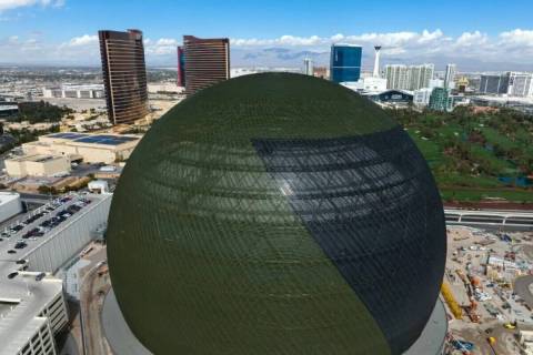 MSG Sphere en marzo de 2023 en Las Vegas. (Bizuayehu Tesfaye/Las Vegas Review-Journal)