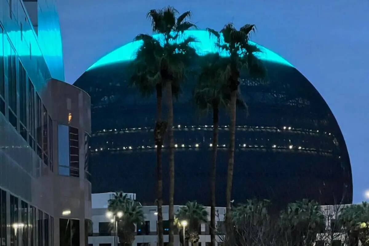 MSG Sphere en The Venetian se ve en marzo de 2023 en Las Vegas. (Chitose Suzuki/Las Vegas Revie ...