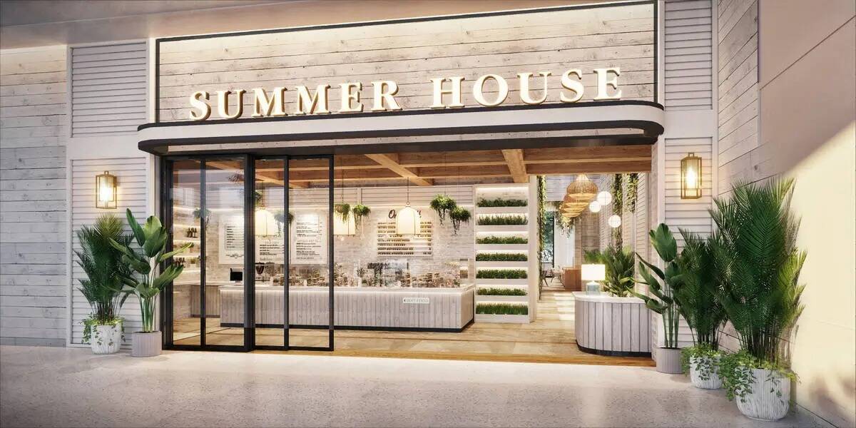 Representación digital de la entrada de Summer House, un restaurante inspirado en la cocina ca ...