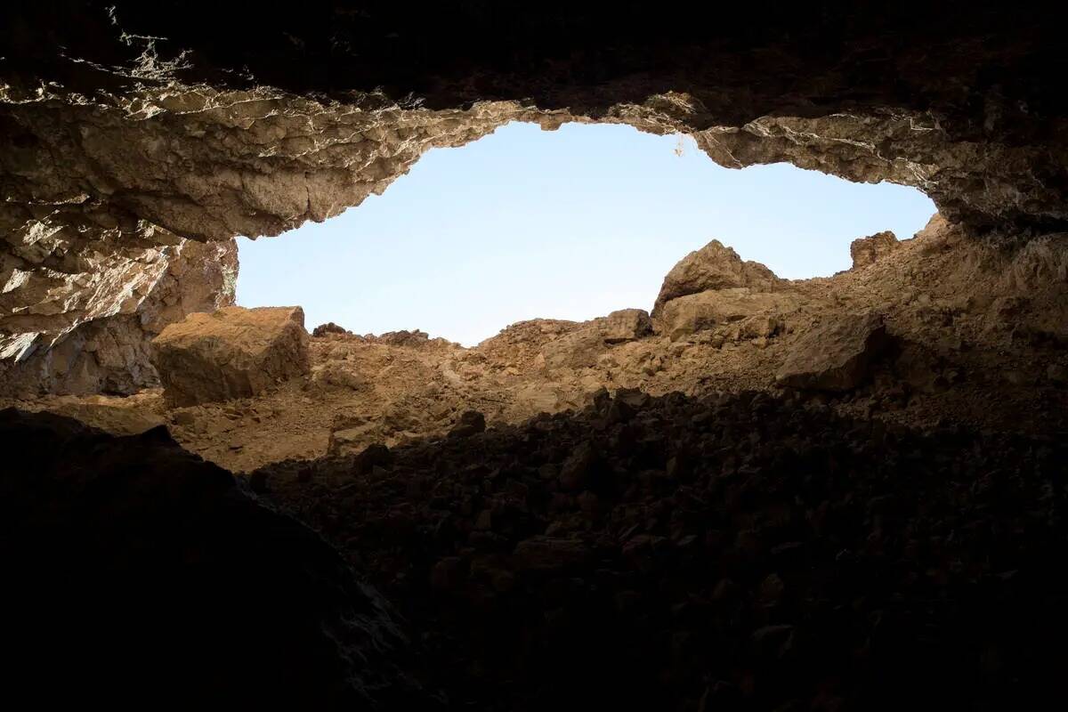 La vista desde el interior de la Gypsum Cave en Las Vegas, en diciembre de 2017. (Las Vegas Rev ...