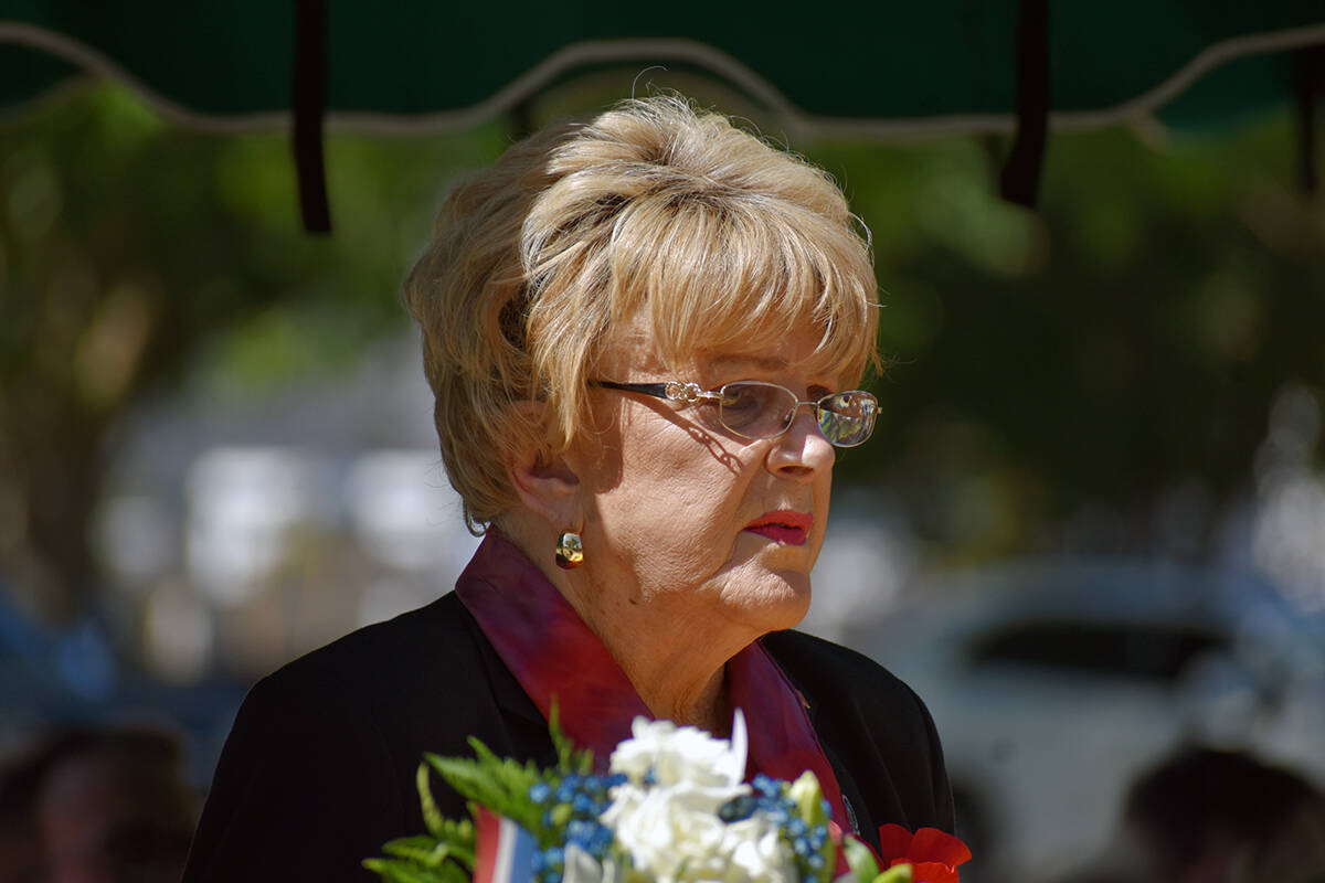 Carolyn Goodman emitió un solidario mensaje a las familias de los militares caídos, durante l ...