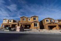 Nueva construcción de viviendas en el Skye Canyon Master Planned Community en Las Vegas se ve ...