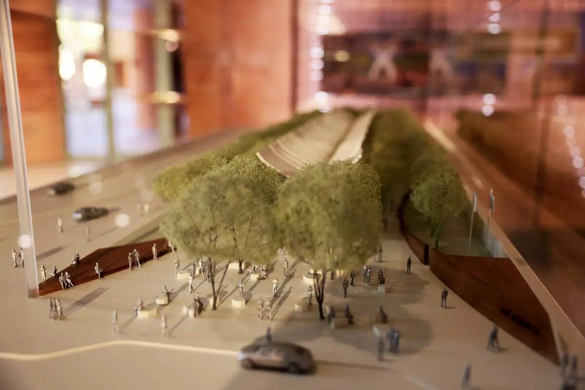 Una maqueta de Paul Murdoch Architects, uno de los cinco finalistas para el monumento permanent ...