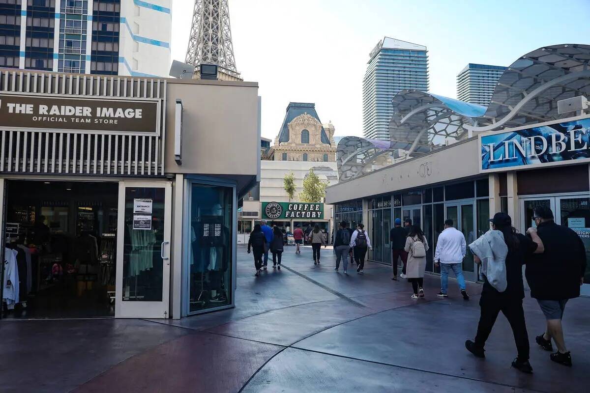 Grand Bazaar Shops en el Strip de Las Vegas en febrero de 2023. (Rachel Aston/Las Vegas Review- ...