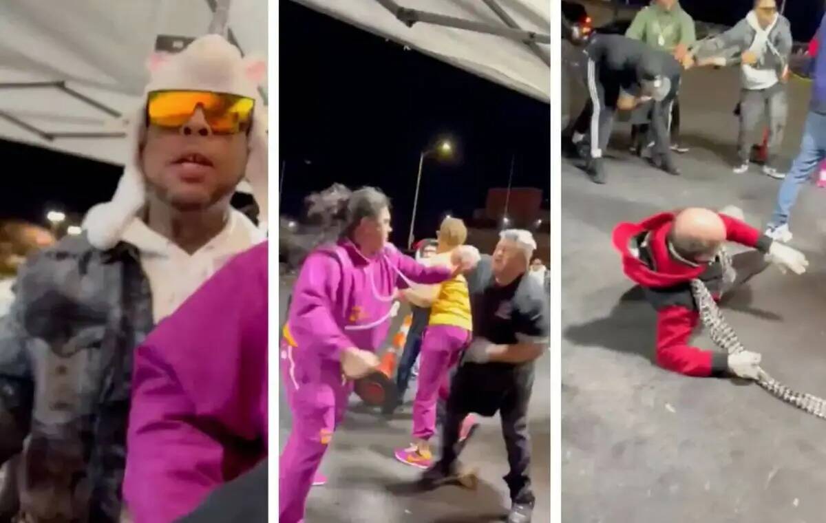 Imágenes de un video de Instagram muestran una pelea el domingo 3 de marzo de 2023 en la Taque ...