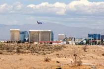 Un terreno baldío al sur del Strip se ve en la esquina noroeste de Las Vegas Boulevard y Windm ...