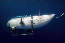 Esta foto facilitada por OceanGate Expeditions muestra una nave sumergible llamada Titán usada ...