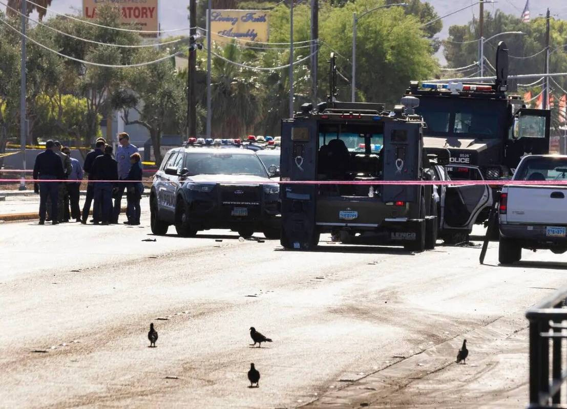 La Policía Metropolitana de Las Vegas está investigando un tiroteo con participación de agen ...