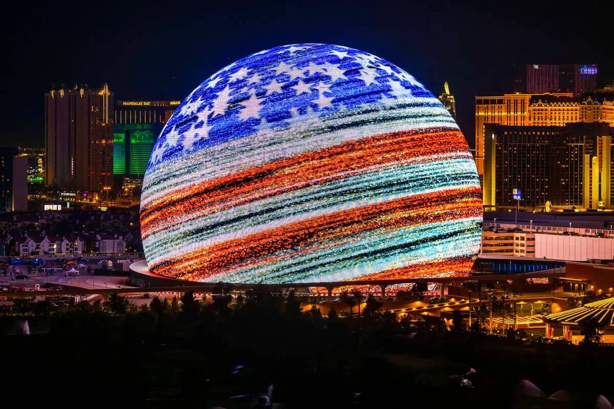 La MSG Sphere ilumina el horizonte de Las Vegas con un deslumbrante despliegue para celebrar el ...