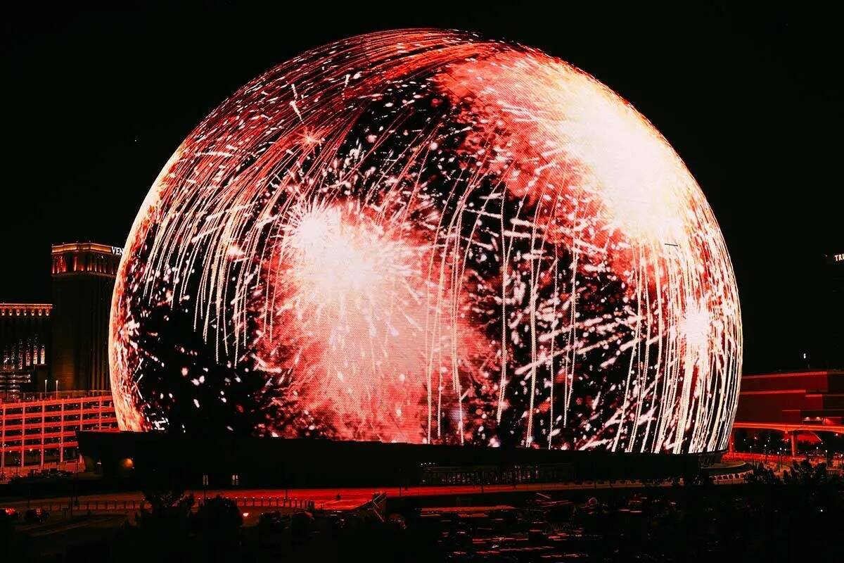 MSG Sphere se exhibió el martes 4 de julio de 2023 en Las Vegas.(Sphere Entertainment)