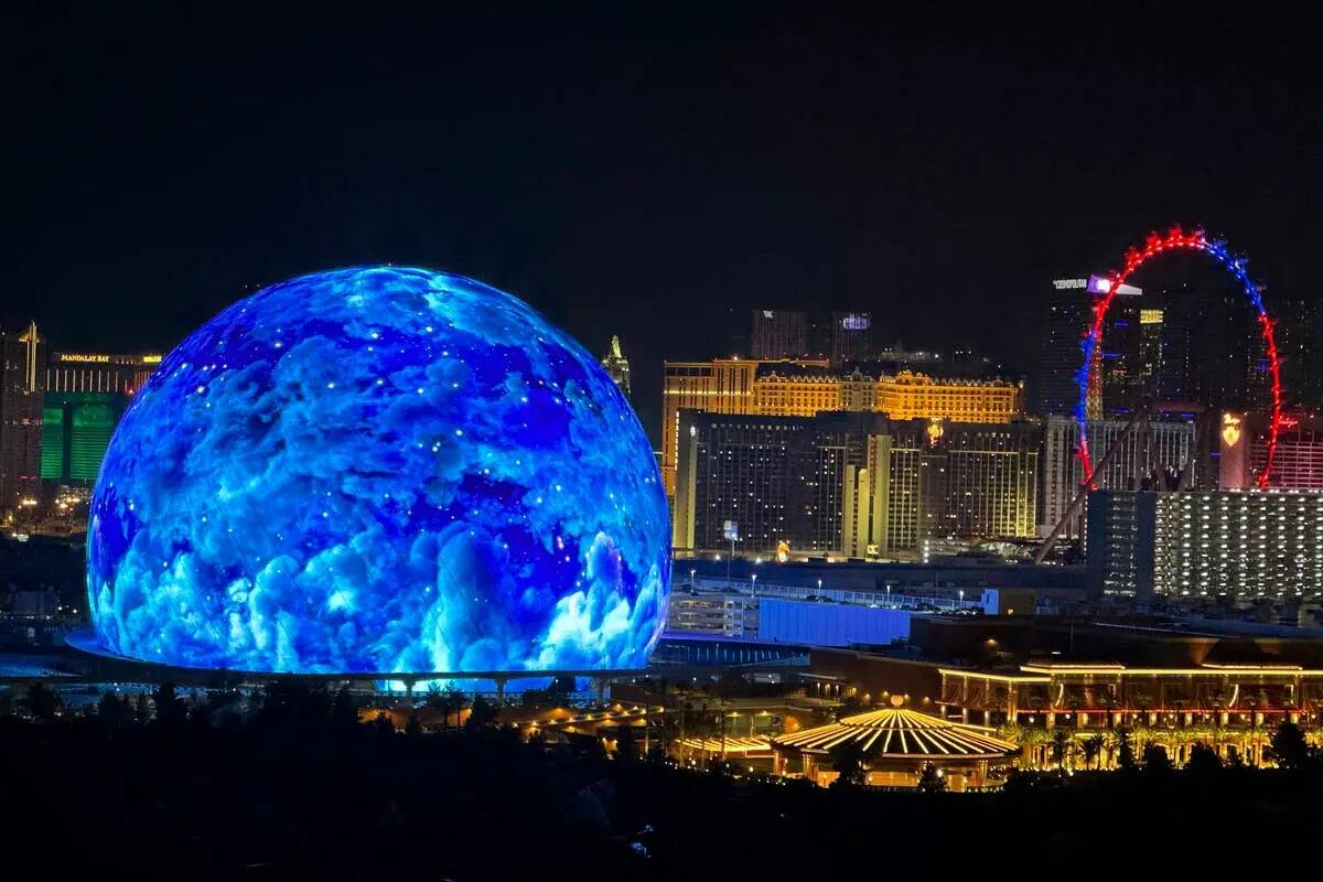 La MSG Sphere ilumina el horizonte de Las Vegas con un deslumbrante espectáculo para celebrar ...