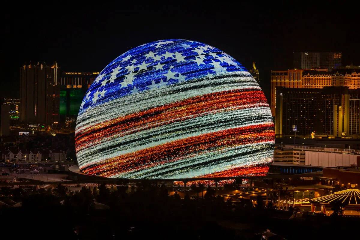 La MSG Sphere ilumina el horizonte de Las Vegas con un deslumbrante espectáculo para celebrar ...