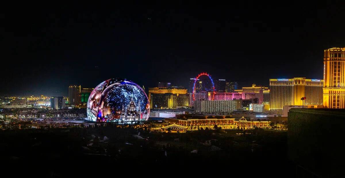 La MSG Sphere ilumina el horizonte de Las Vegas con un deslumbrante espectáculo para celebrar ...