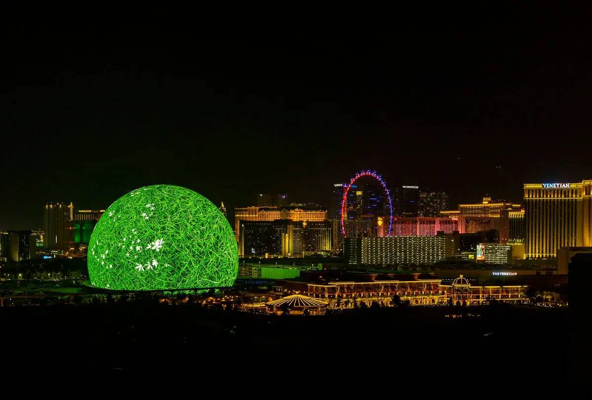La MSG Sphere ilumina el horizonte de Las Vegas con un deslumbrante espectáculo para celebrar ...