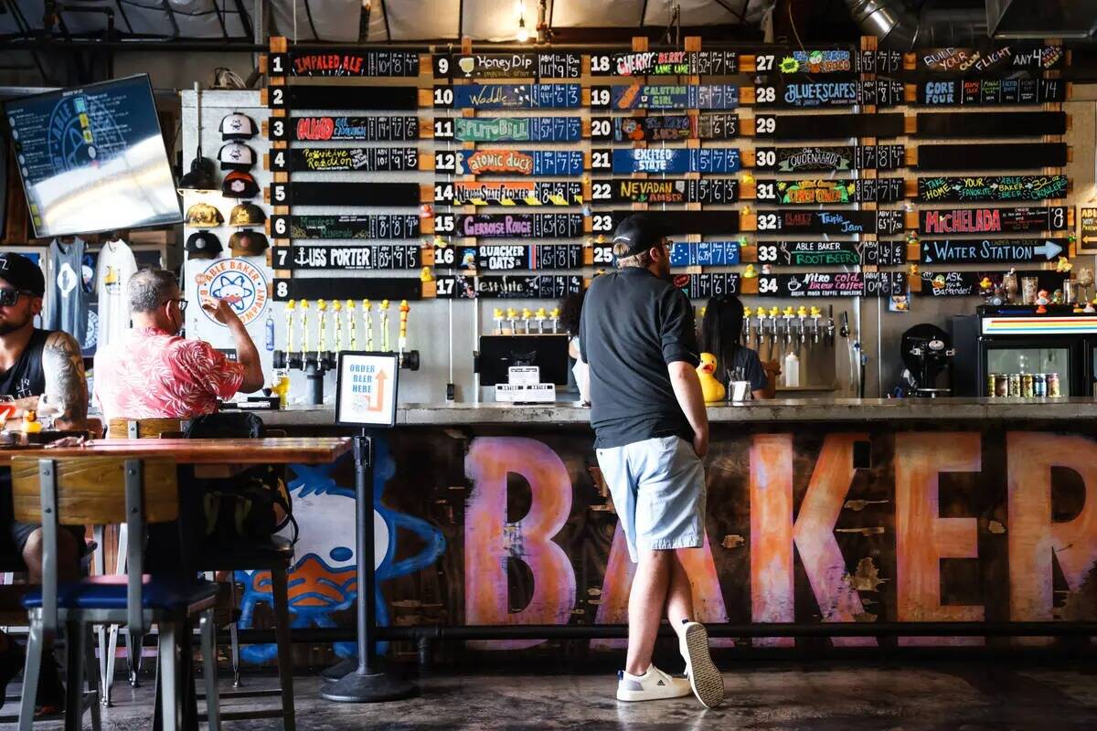 Able Baker Brewing en el Arts District de Las Vegas, martes 25 de julio de 2023. (Rachel Aston/ ...