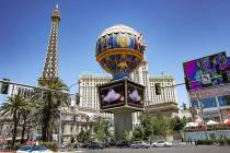 Paris Las Vegas en el Strip de Las Vegas, lunes 3 de mayo de 2021. (Rachel Aston/Las Vegas Revi ...
