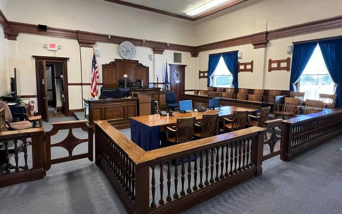 La sala del tribunal en Yerington donde Troy Driver estaba programado para ser juzgado el 9 de ...