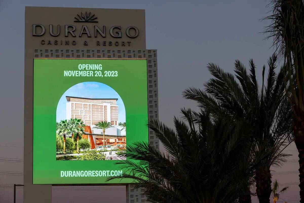 Una nueva pantalla se muestra en el Durango Casino & Resort el jueves 3 de agosto de 2023, en L ...