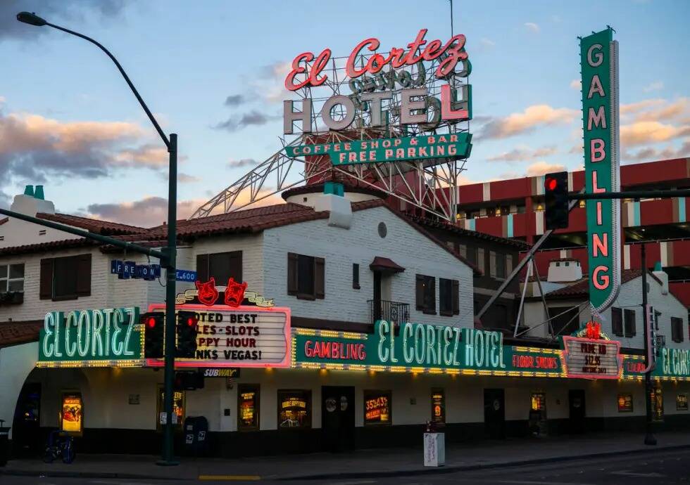 El Cortez en el centro de Las Vegas el martes 12 de marzo de 2019. (Chase Stevens/Las Vegas Rev ...