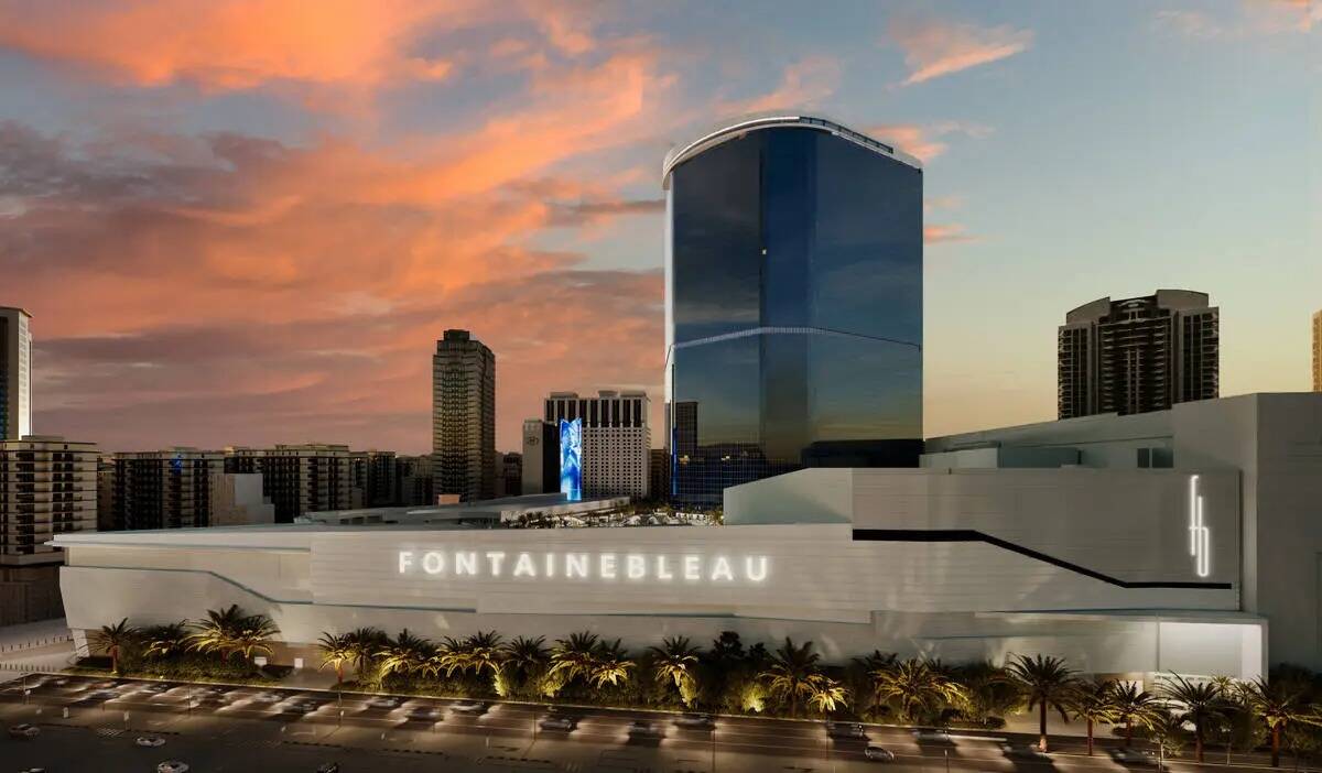 Exterior del Fontainebleau Las Vegas, que abrirá sus puertas el 13 de diciembre de 2023 en el ...