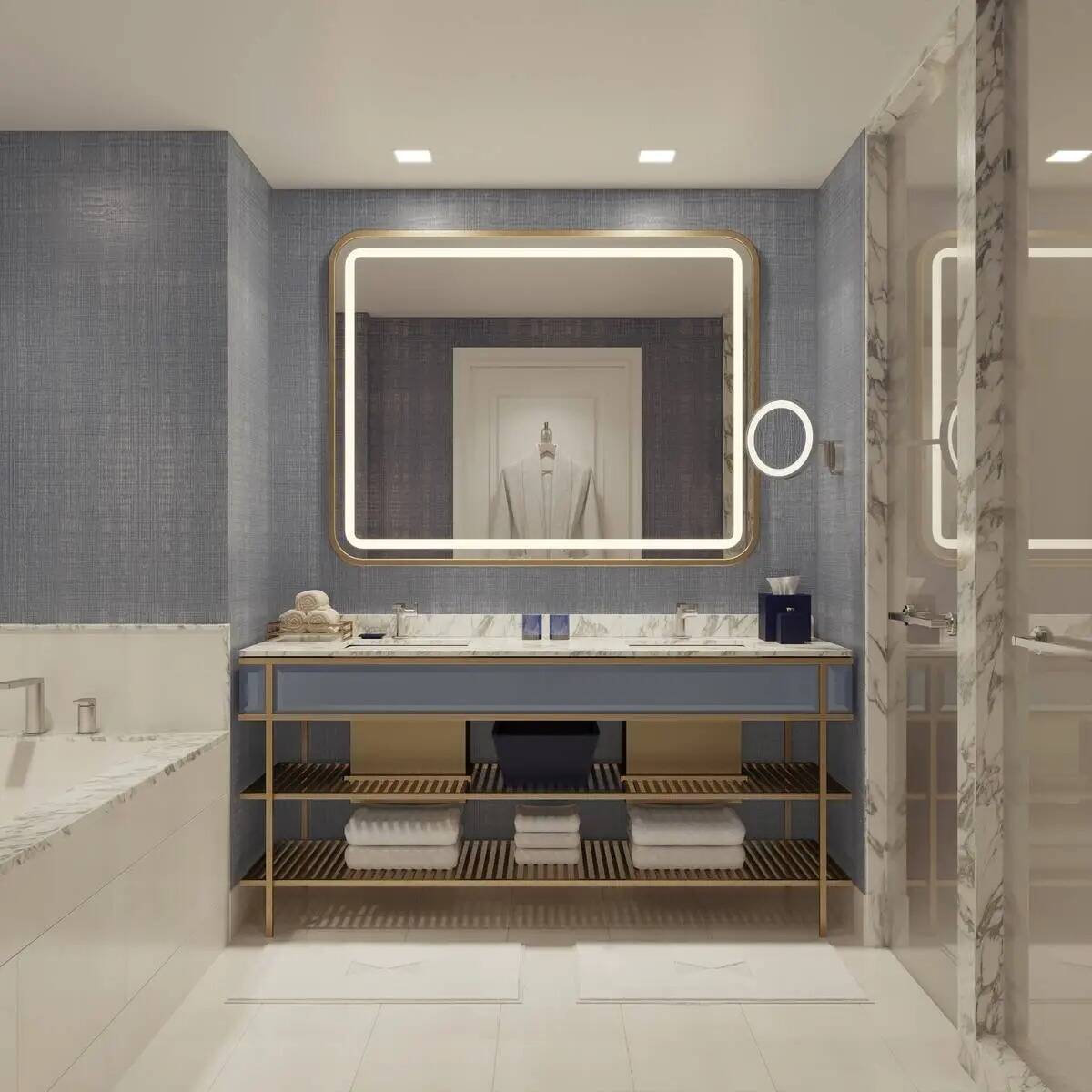 Representación de un cuarto de baño en el Fontainebleau Las Vegas. (Fontainebleau Development)