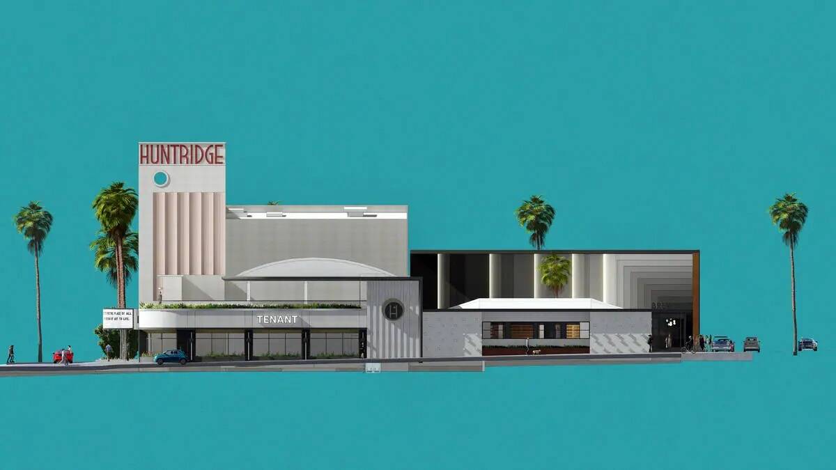 Los nuevos renders muestran las renovaciones previstas en el histórico Huntridge Theater. (Hun ...