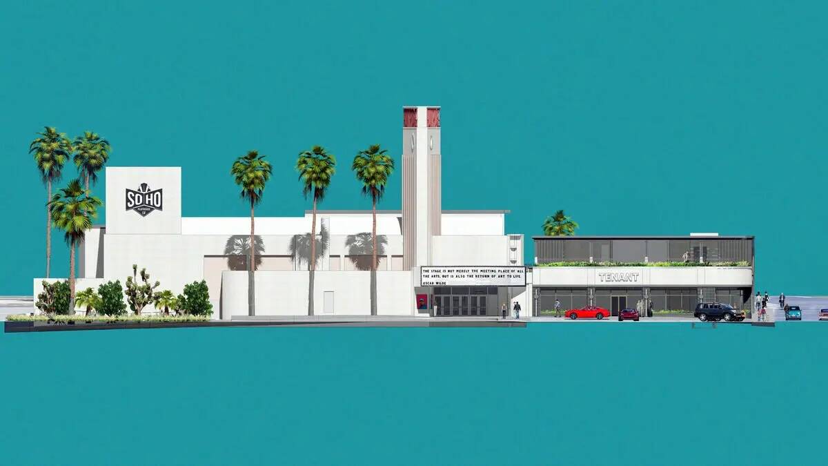 Los nuevos renders muestran las renovaciones previstas del histórico Huntridge Theater. (Huntr ...