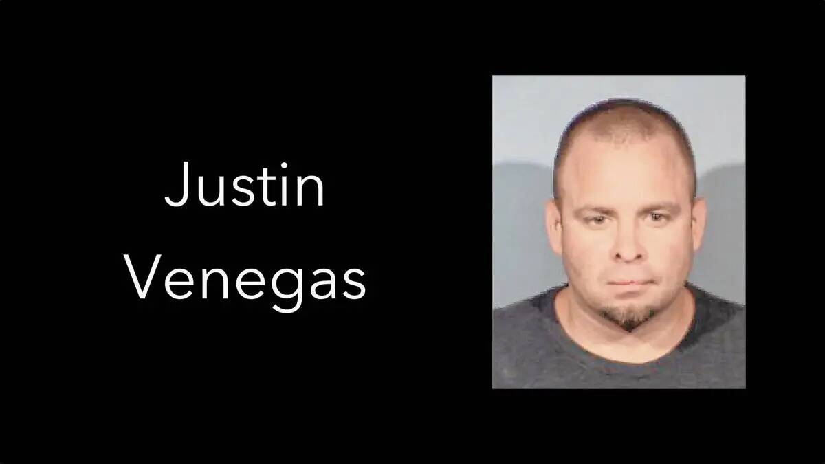 Justin Leigh Venegas, de 40 años, en la foto de su detención. Imagen cortesía del Departamen ...