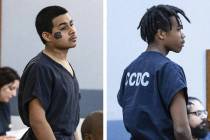 Jesús Ayala, de 18 años, a la izquierda, y Jzamir Keys, de 16, están citados para comparecer ...