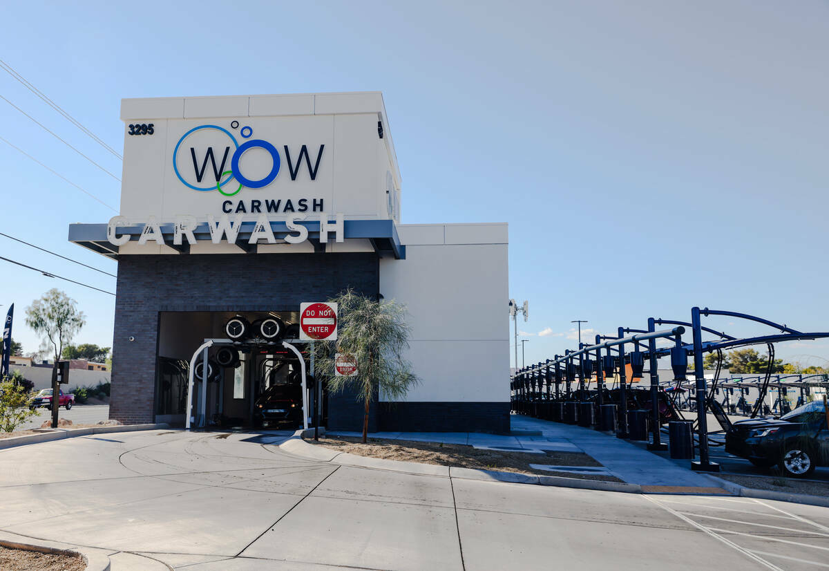 La ubicación de Wow Carwash en Pecos Road, en Las Vegas, el martes 24 de octubre de 2023. WOW ...
