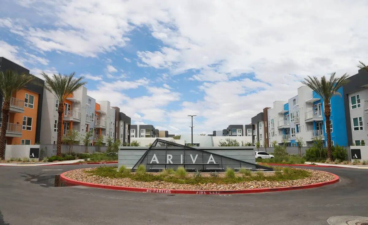 La entrada a Ariva Luxury Residences en South Las Vegas Boulevard, en Enterprise. (Daniel Pears ...