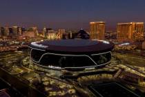 El Strip de Las Vegas al atardecer del jueves 6 de enero de 2022. (Michael Quine/Las Vegas Revi ...