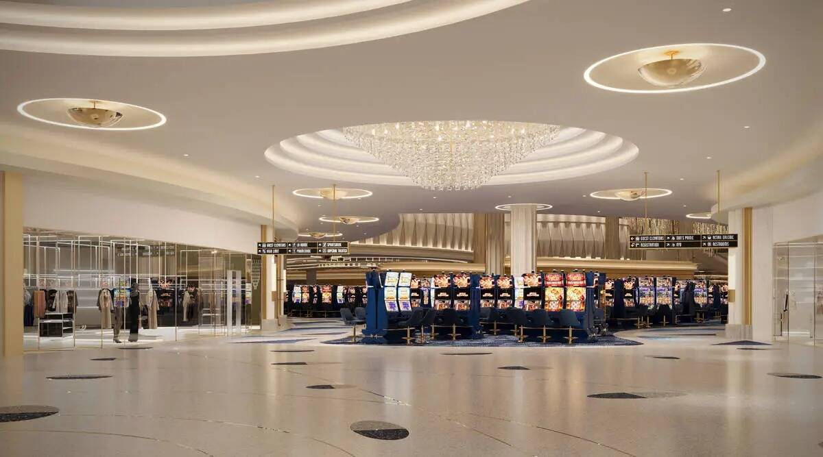 Representación digital del piso del casino del Fontainebleau Las Vegas. (Desarrollo Fontainebleau)
