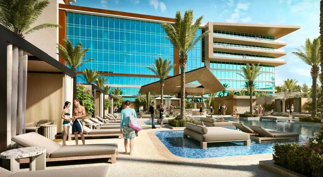 Representación del proyecto de hotel Inspirada que Station Casinos tiene previsto desarrollar ...