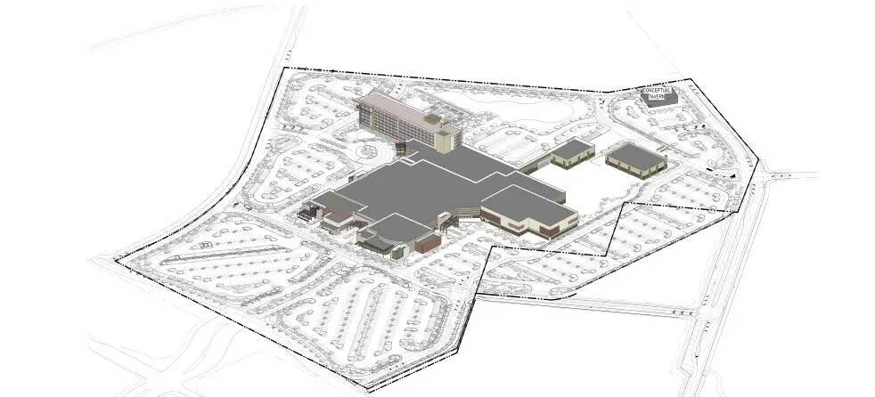 Un mapa de elevación del proyecto del hotel Inspirada que Station Casinos tiene previsto desar ...