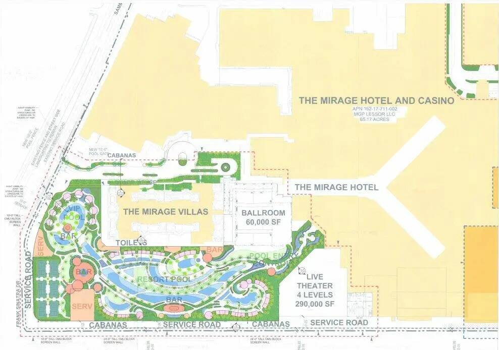 Los planes de diseño del paisaje compartidos con el Condado Clark muestran la intención de Ha ...