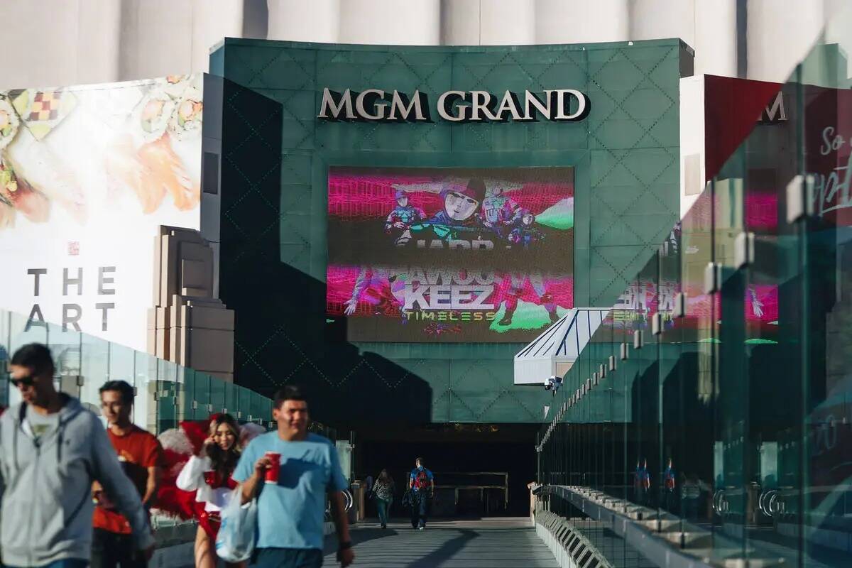 El MGM Grand el jueves 9 de noviembre de 2023, en Las Vegas. (Madeline Carter/Las Vegas Review- ...