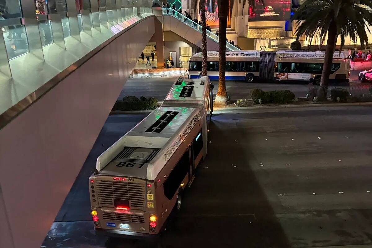 Comienzan los cierres de carreteras en el Strip de Las Vegas con motivo de la celebración de A ...